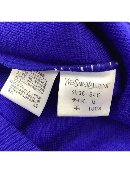 Saint Laurent Yves Vintage Set M Blue Jacket - Picture 7 of 8